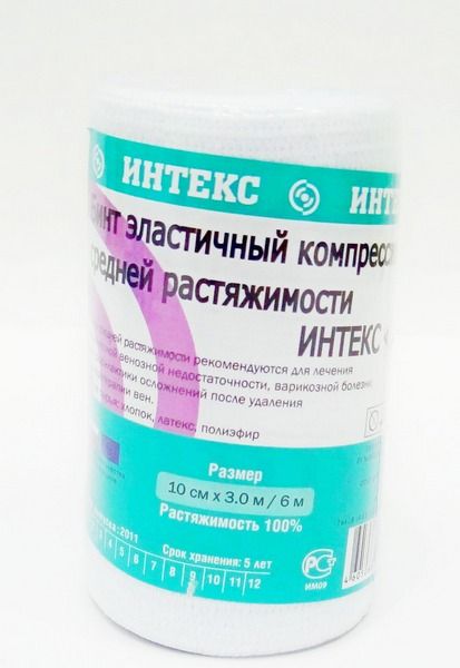 Изображение товара Бинт эластичный компрес. ср интекс-лайт 3,0м х 10см с застеж Бинт эластичный компрес. ср интекс-лайт 3,0м х 10см с застеж фотография