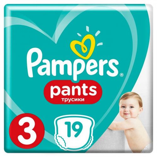Подгузники-трусики Памперс Pants для мальчиков и девочек Midi 6-11кг №19