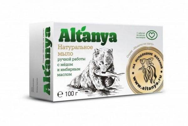 Изображение товара Мыло Алтания с мёдом и имбирным маслом 100г Мыло Алтания с мёдом и имбирным маслом 100г фотография