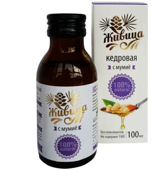 Изображение товара Живица кедровая с мумие 100 мл Живица кедровая с мумие 100 мл фотография