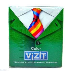 Презерватив vizit №3 (color) цветные ароматизированные