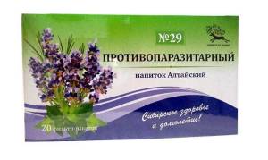 Противопаразитарный чайный напиток Алтайский У-Фарма 20 пакетиков