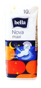 Прокладки Белла белая линия Nova maxi softiplait air 10шт