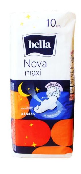 Прокладки Белла белая линия Nova maxi softiplait air 10шт фотография